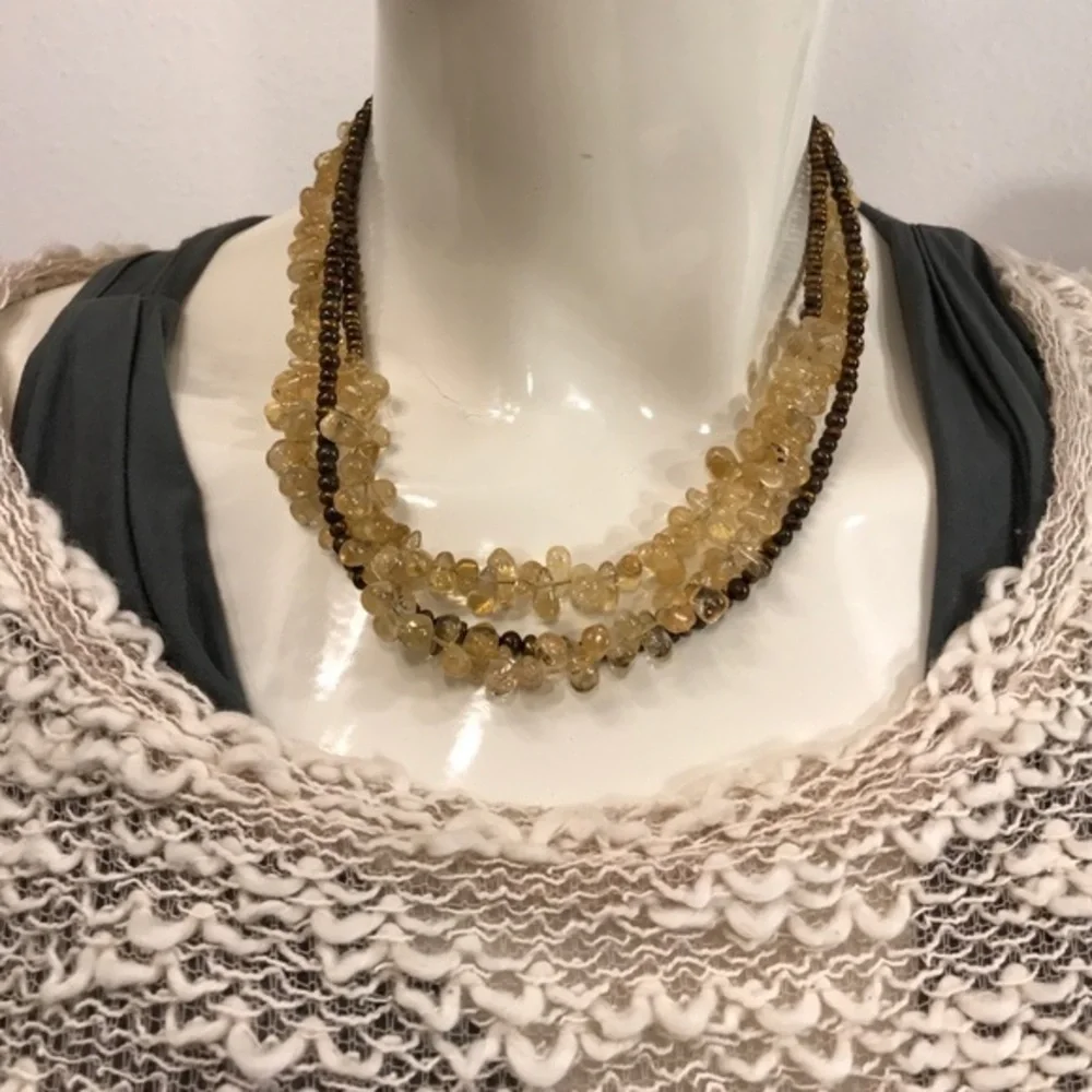Pearl and quartz necklace - Picture 2 of 4